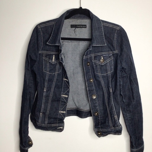 Calvin Klein Cropped Jean Jackets - Picture 4 of 14